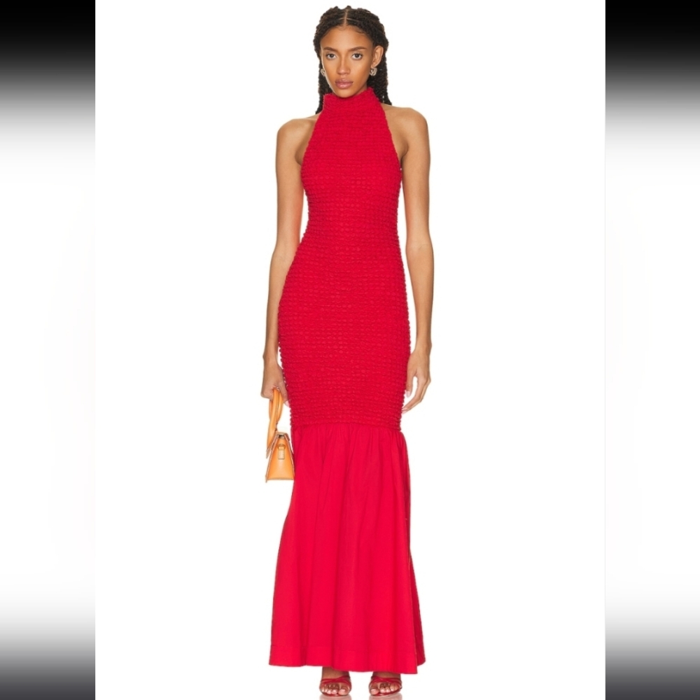STAUD Red Kiera Dress